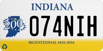IN license plate 074NIH