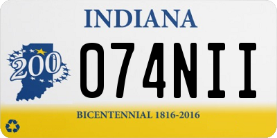 IN license plate 074NII