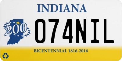 IN license plate 074NIL