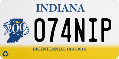 IN license plate 074NIP