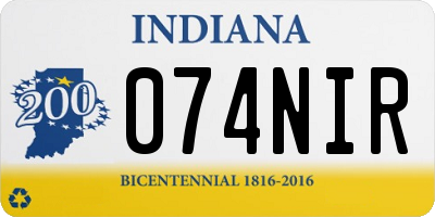 IN license plate 074NIR