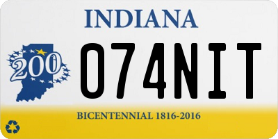 IN license plate 074NIT