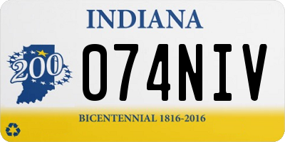 IN license plate 074NIV