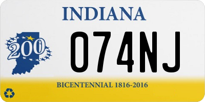 IN license plate 074NJ