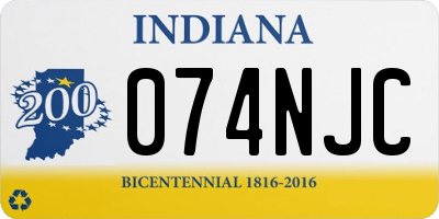 IN license plate 074NJC
