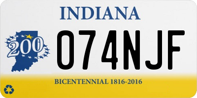 IN license plate 074NJF