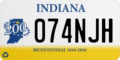 IN license plate 074NJH