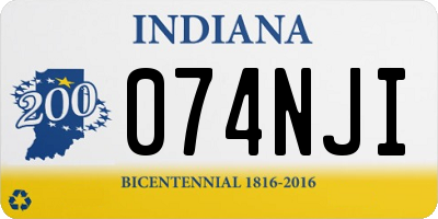 IN license plate 074NJI