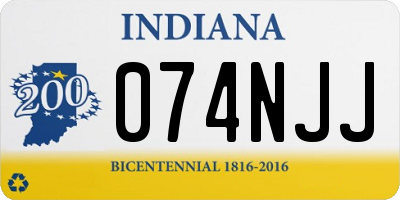 IN license plate 074NJJ