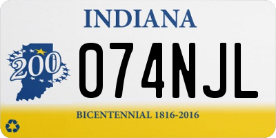 IN license plate 074NJL