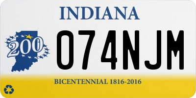 IN license plate 074NJM