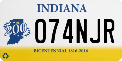 IN license plate 074NJR