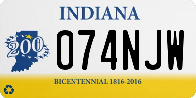 IN license plate 074NJW