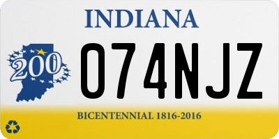 IN license plate 074NJZ