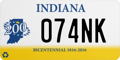 IN license plate 074NK