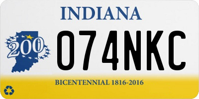 IN license plate 074NKC