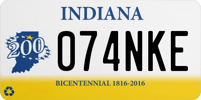 IN license plate 074NKE