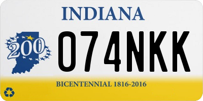 IN license plate 074NKK