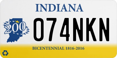 IN license plate 074NKN