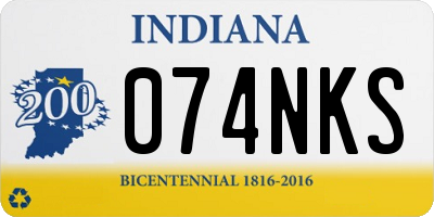 IN license plate 074NKS