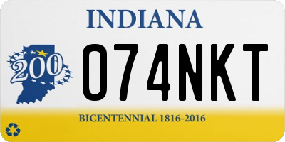 IN license plate 074NKT
