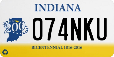IN license plate 074NKU