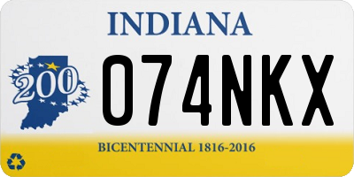 IN license plate 074NKX