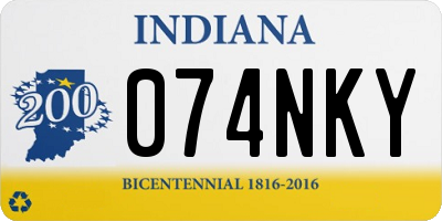 IN license plate 074NKY