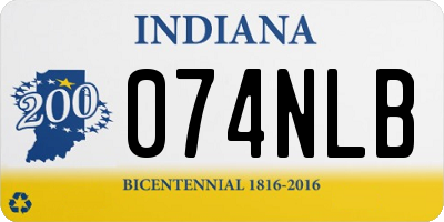 IN license plate 074NLB