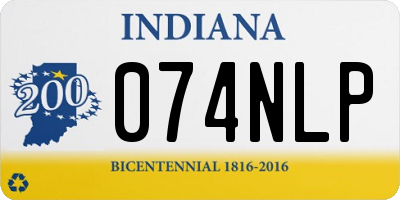 IN license plate 074NLP