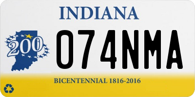 IN license plate 074NMA