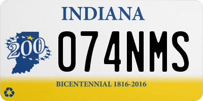IN license plate 074NMS