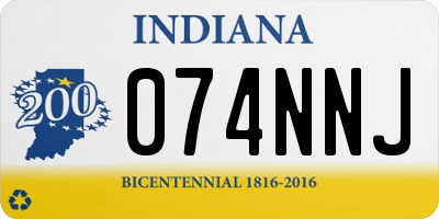IN license plate 074NNJ