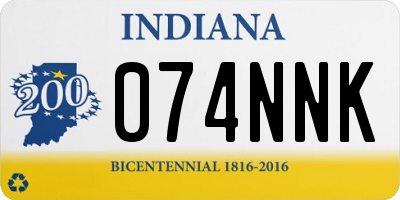 IN license plate 074NNK