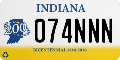 IN license plate 074NNN