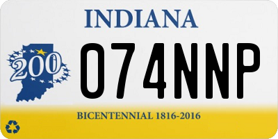 IN license plate 074NNP