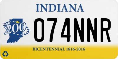 IN license plate 074NNR
