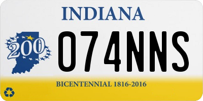IN license plate 074NNS