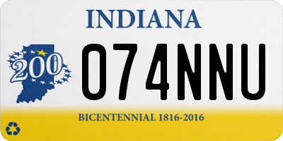 IN license plate 074NNU