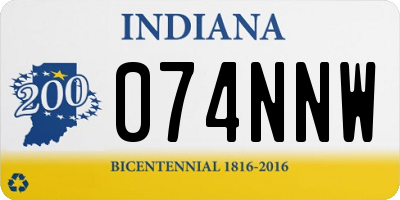 IN license plate 074NNW