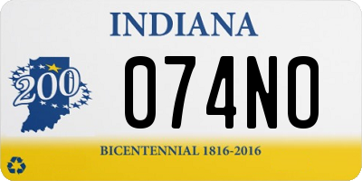 IN license plate 074NO