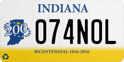 IN license plate 074NOL