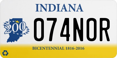 IN license plate 074NOR