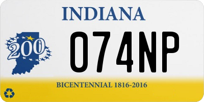 IN license plate 074NP