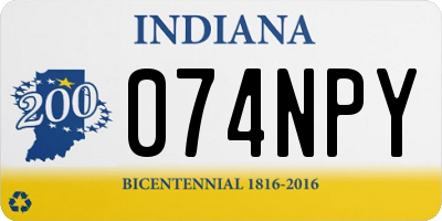 IN license plate 074NPY