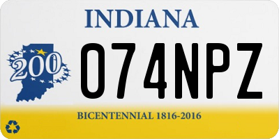 IN license plate 074NPZ