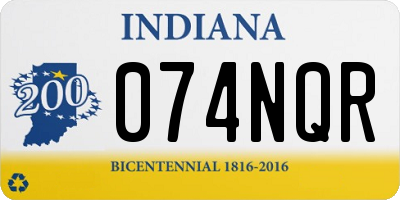 IN license plate 074NQR