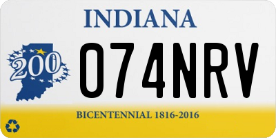 IN license plate 074NRV