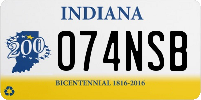 IN license plate 074NSB