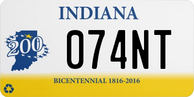 IN license plate 074NT